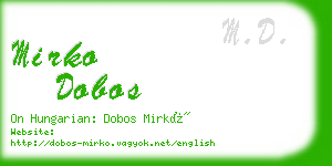 mirko dobos business card